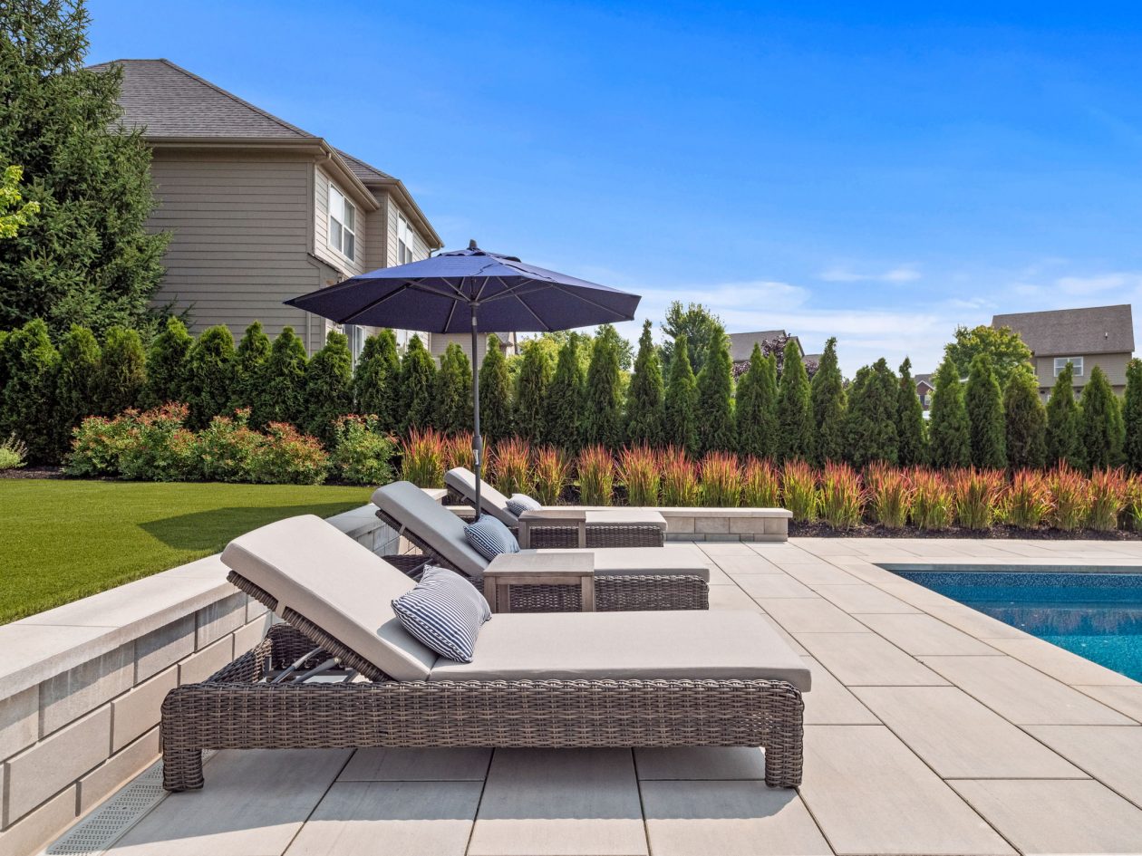 South Lyon Back Yard Pool & Patio | Great Oaks Landscape