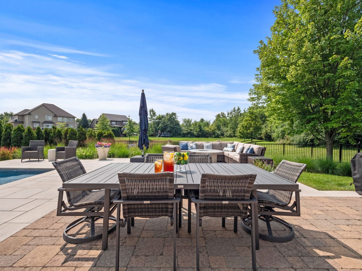 South Lyon Back Yard Pool & Patio | Great Oaks Landscape