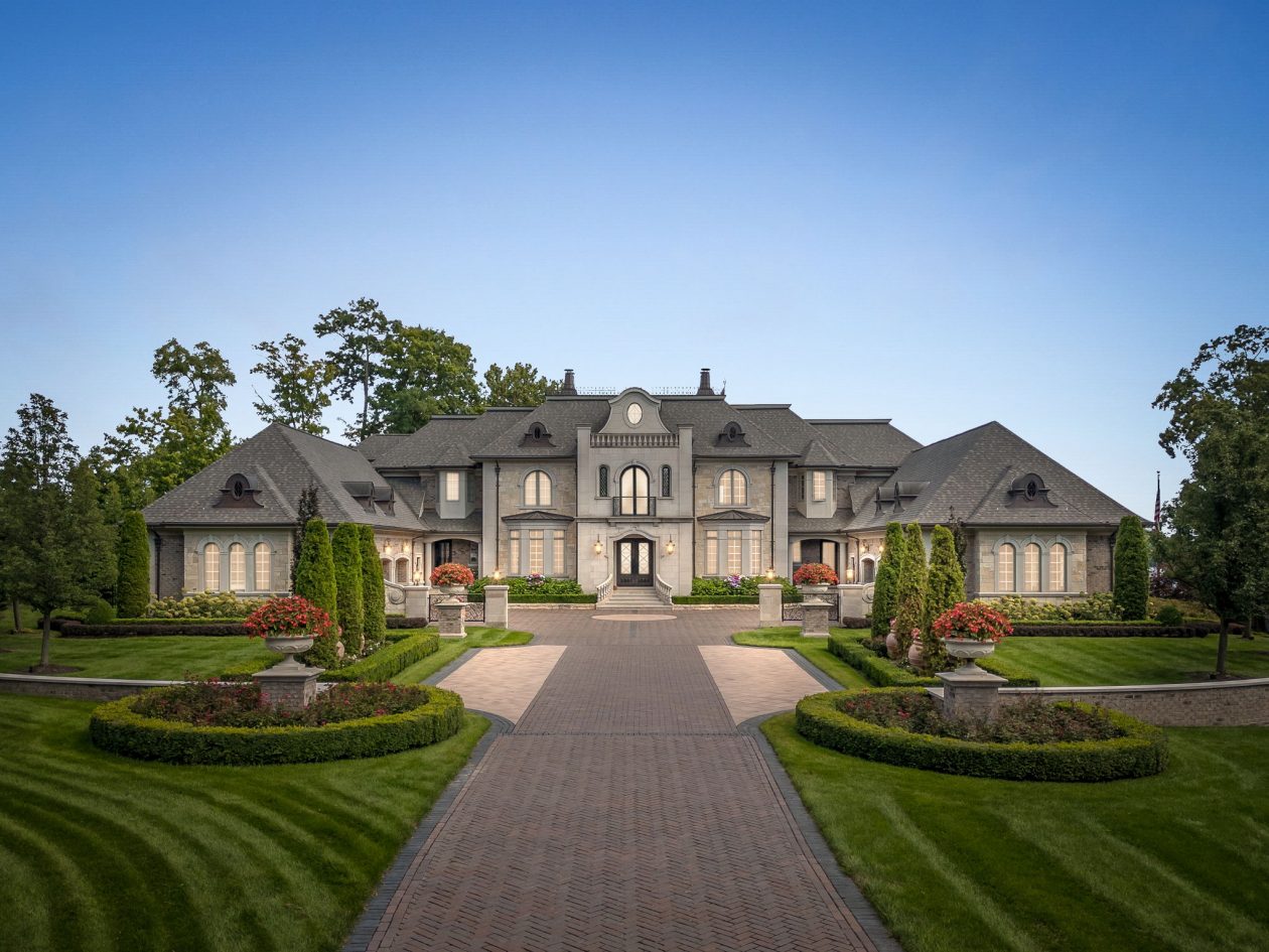 Orchard Lake Limestone Chateau | Great Oaks Landscape