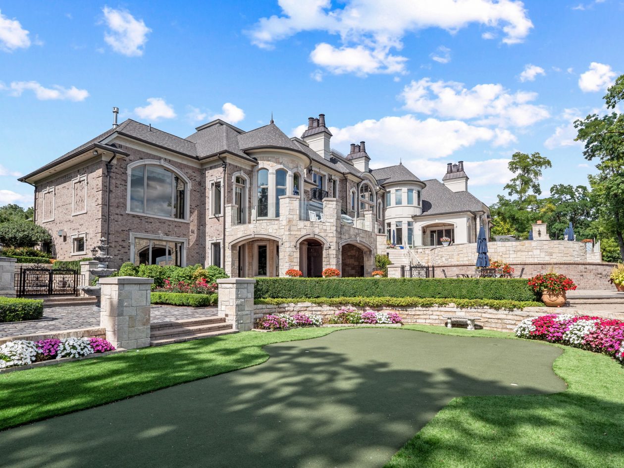 Orchard Lake Limestone Chateau | Great Oaks Landscape