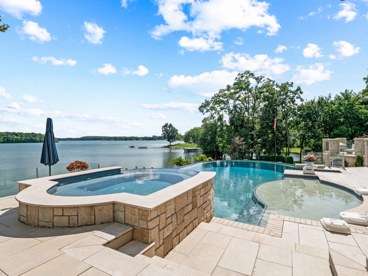 Orchard Lake Limestone Chateau | Great Oaks Landscape