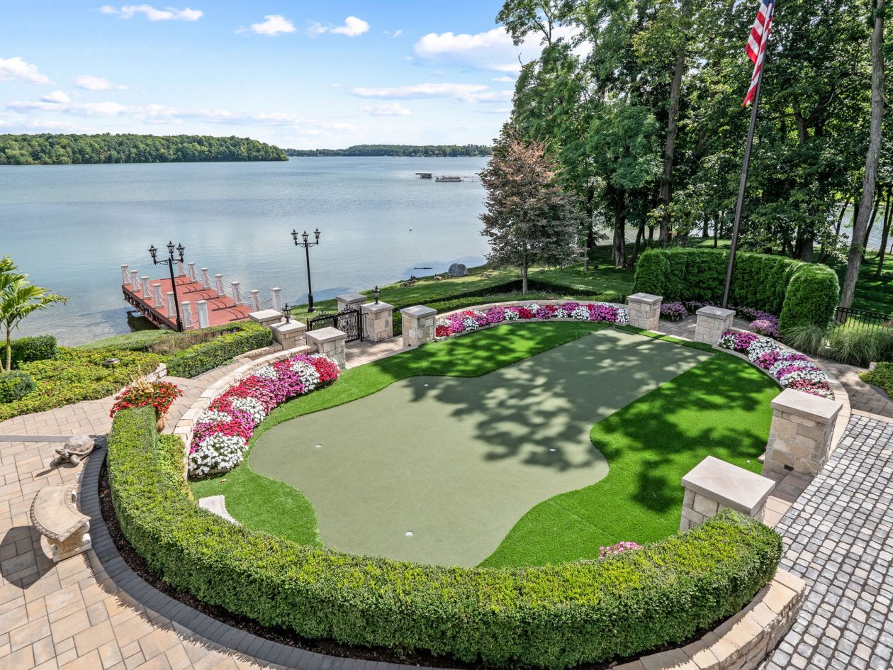 Orchard Lake Limestone Chateau | Great Oaks Landscape