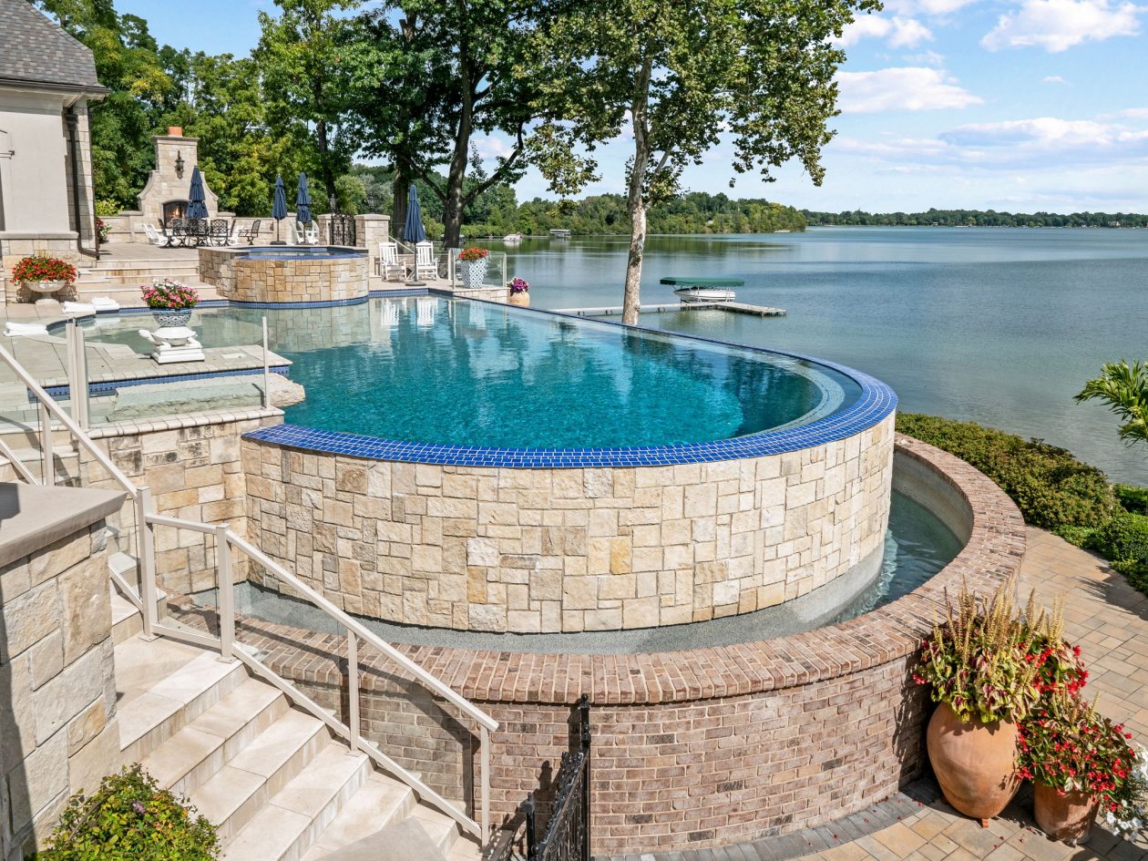 Orchard Lake Limestone Chateau | Great Oaks Landscape