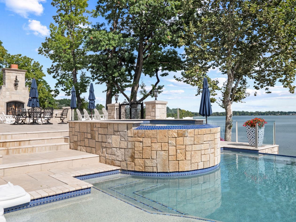 Orchard Lake Limestone Chateau | Great Oaks Landscape