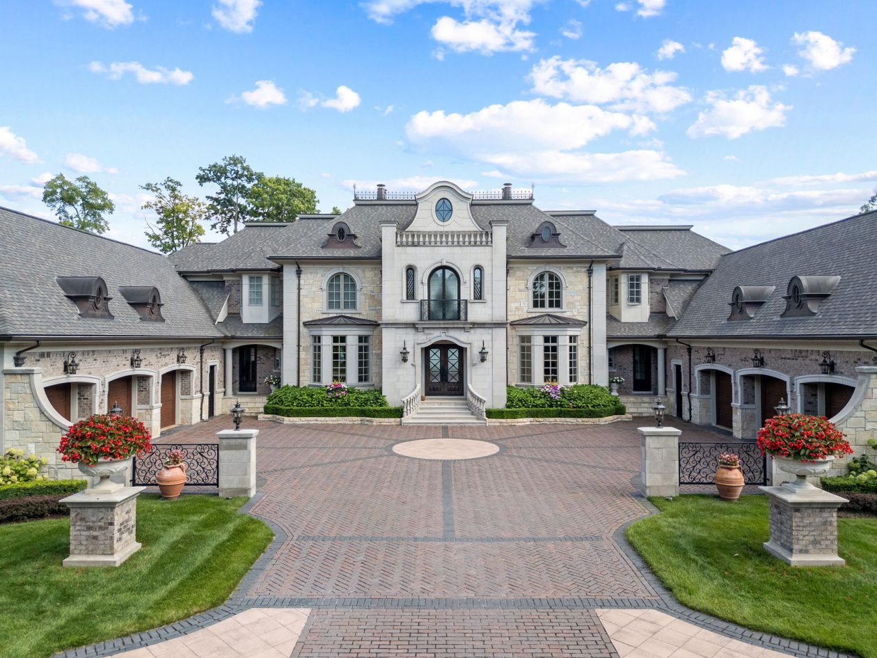 Orchard Lake Limestone Chateau | Great Oaks Landscape