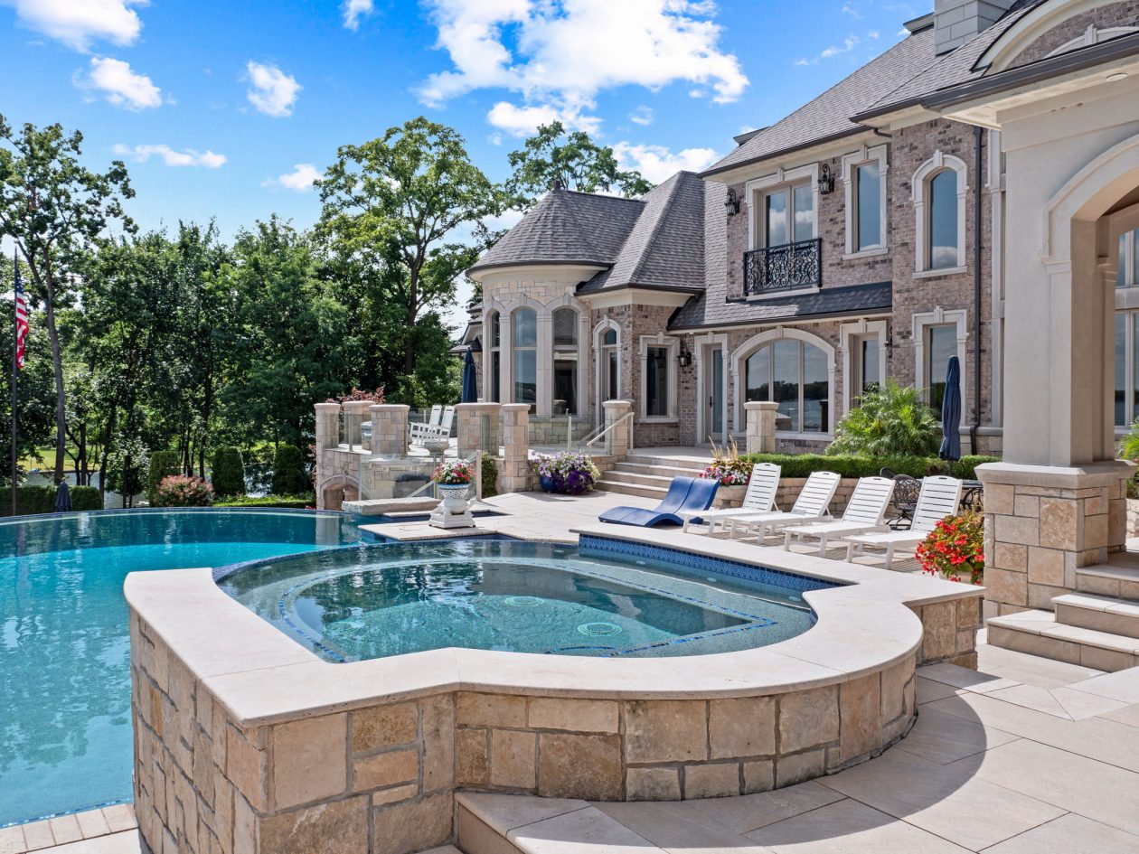 Orchard Lake Limestone Chateau | Great Oaks Landscape