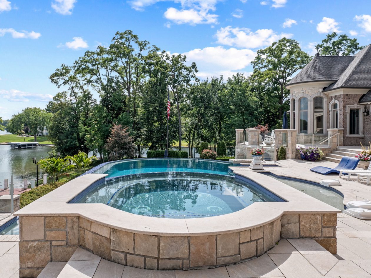 Orchard Lake Limestone Chateau | Great Oaks Landscape