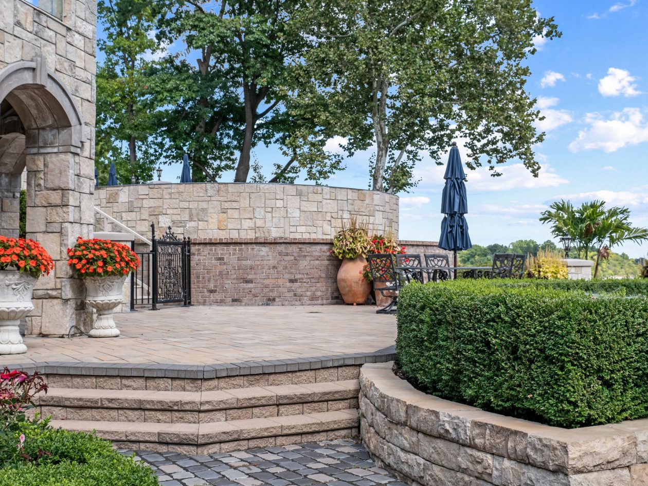 Orchard Lake Limestone Chateau | Great Oaks Landscape