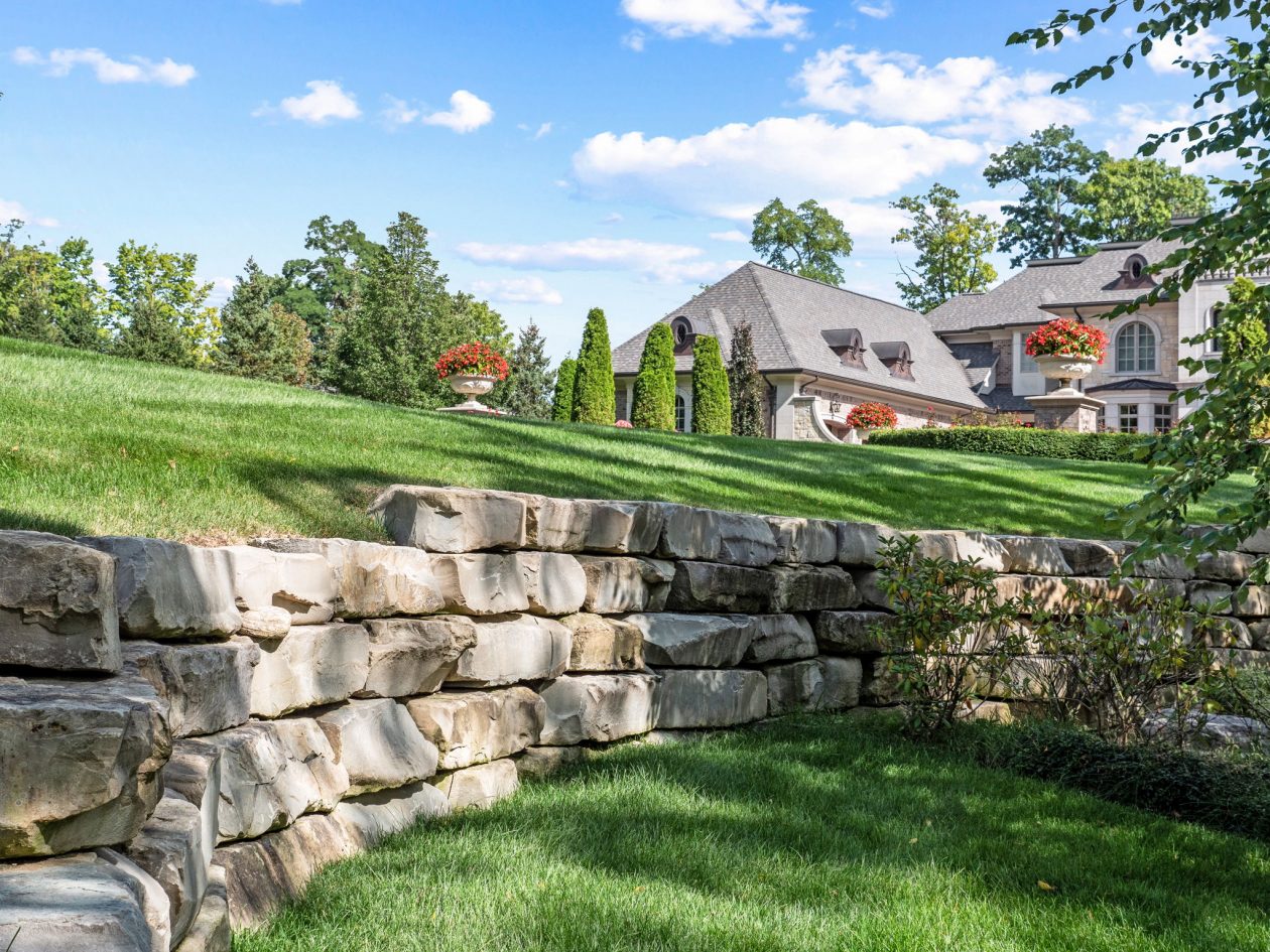 Orchard Lake Limestone Chateau | Great Oaks Landscape