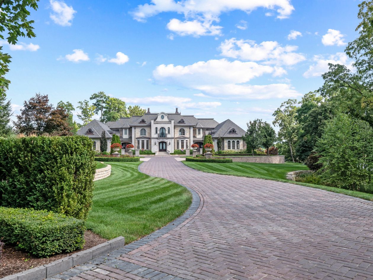 Orchard Lake Limestone Chateau | Great Oaks Landscape