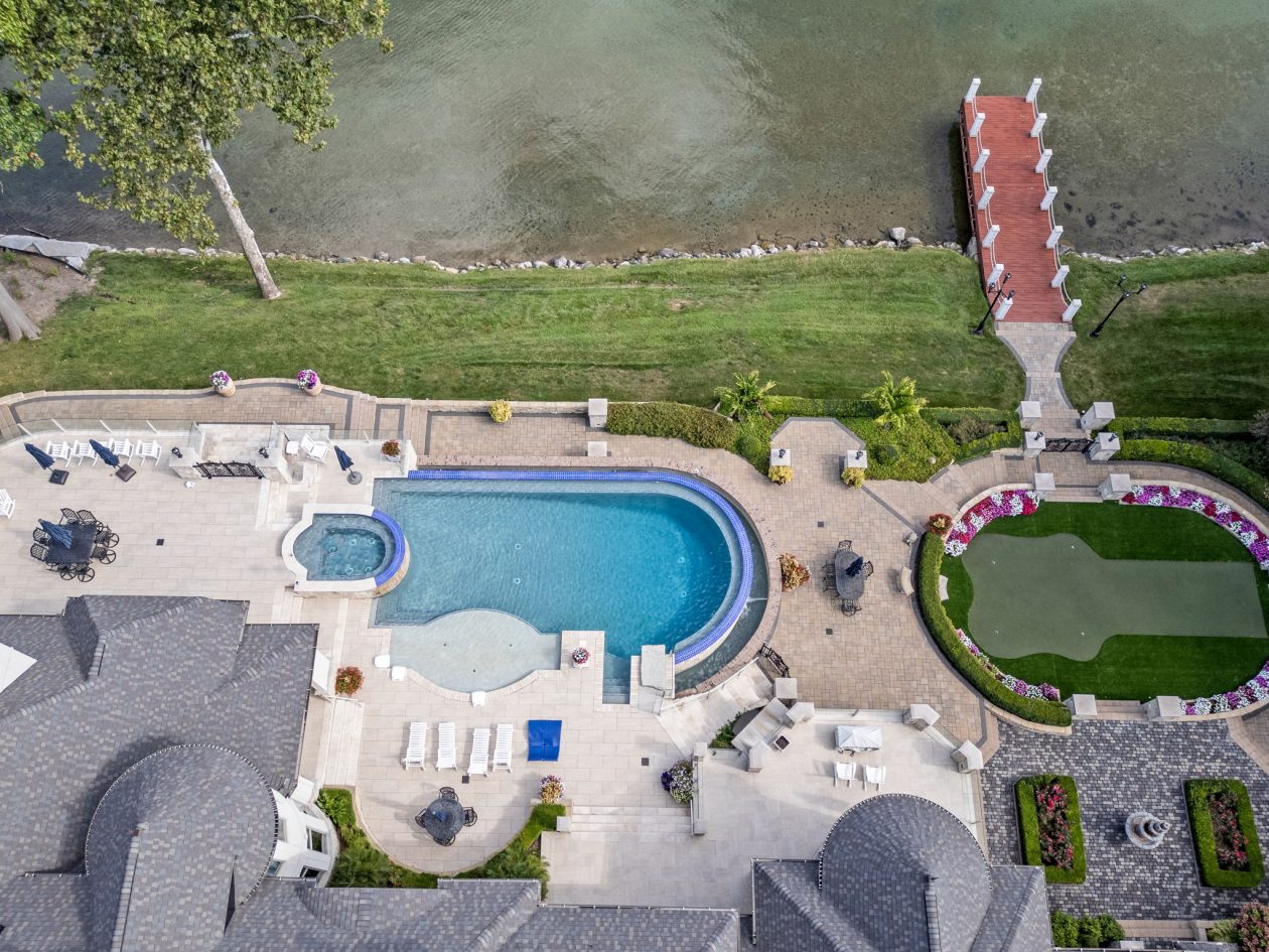 Orchard Lake Limestone Chateau | Great Oaks Landscape